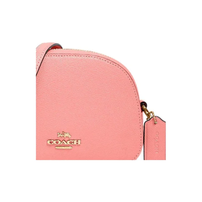 COACH Serena Pebbled Leather Shoulder Bag, Crossbody Bag Women's Candy Pink-4
