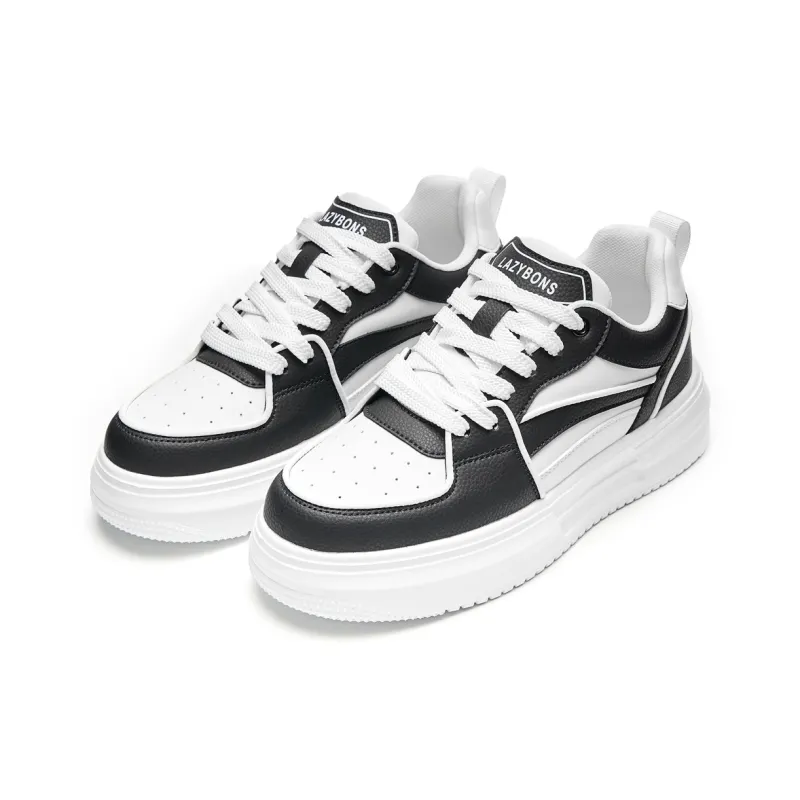 LAZY BONS Anti-Slip Wear-Resistant Lightweight Breathable Height Increasing Low-Top Skateboard Shoes Unisex-8
