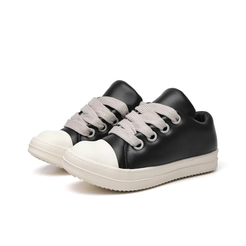 Hong Kong Meng Lightweight Breathable Height Increasing Low Top Skateboard Shoes Men's Black-1