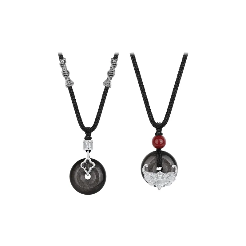 SEVEN COOK Obsidian Necklaces Unisex-9