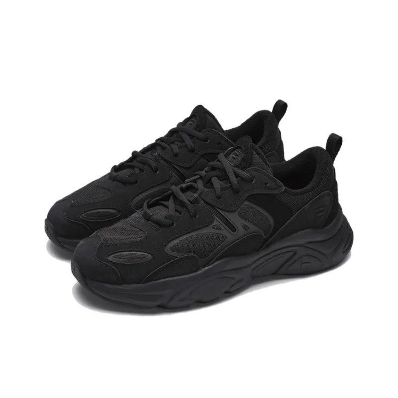 FILA Mars 2 Anti Slip Wear Resistant Low Top Casual Running Shoes Men's Black-1