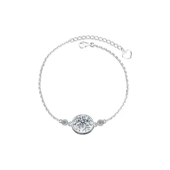 WUMZK Moissanite 925 Sterling Silver Bracelets Women's