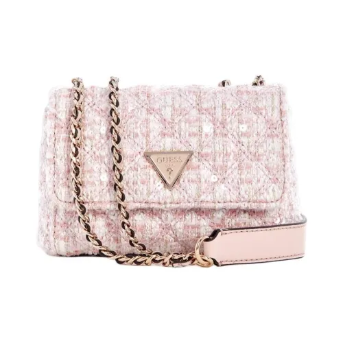 GUESS Fabric Small Square Bag, Crossbody Bag, Shoulder Bag Medium Size Women
s Pink