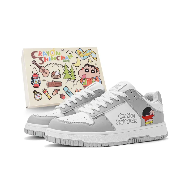Crayon Shinchan Abrasion Resistant Slip Resistant Low Top Skateboard Shoes-23