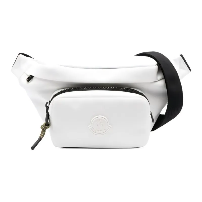 Moncler Durance Fabric With Nylon Sling Bags One Shoulder Crossbody Fanny Pack Regular Men's White-0