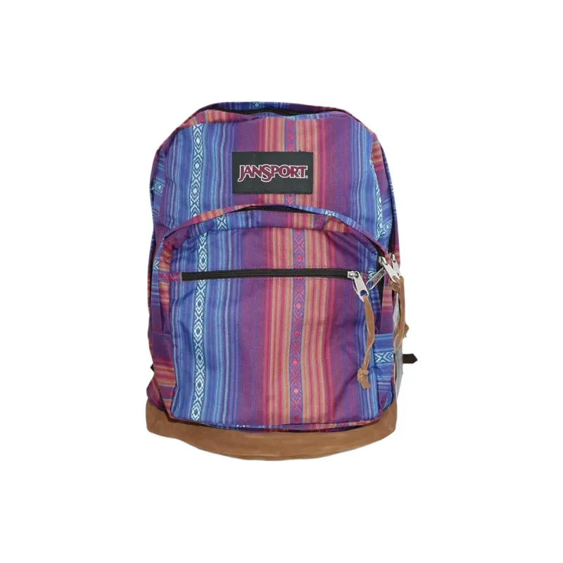 JanSport Polyester Backpack Medium Size Women's Rainbow Color Blocking-1