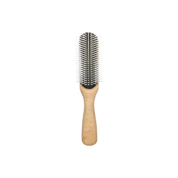 XIBI Beech Wood Oil Head Comb For Long Hair Women's Hairstyling At Home Heat-Resistant Wooden Nine-Row Comb Ribs Comb