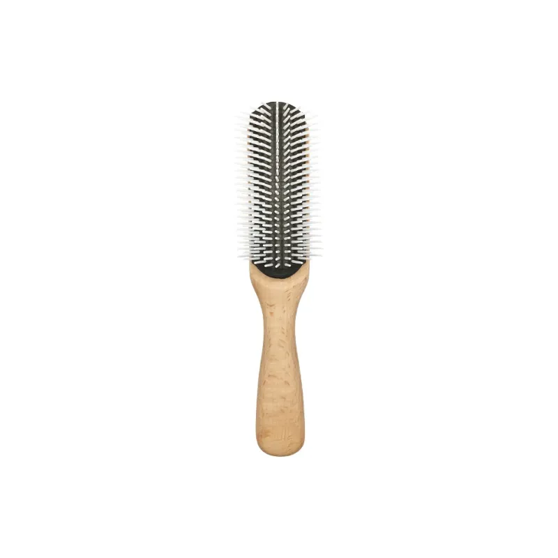 XIBI Beech Wood Oil Head Comb For Long Hair Women's Hairstyling At Home Heat-Resistant Wooden Nine-Row Comb Ribs Comb-0