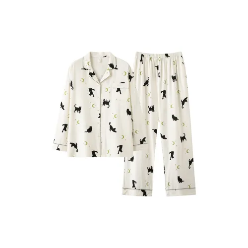 Qin Jing Pajama Set Women's White