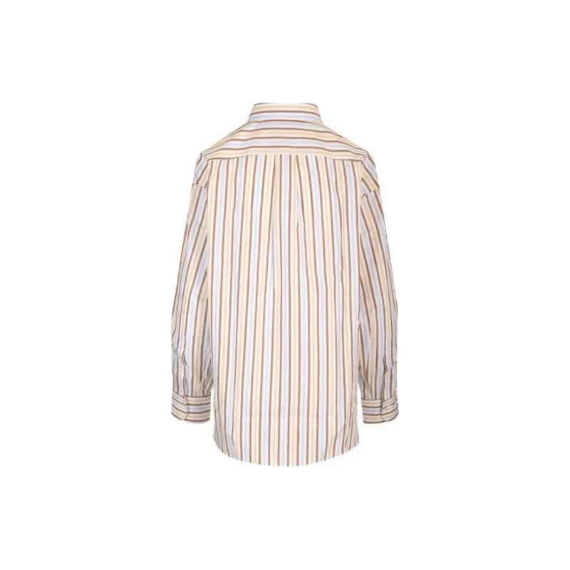 A.P.C Curved Hem Pinstriped Shirt-1