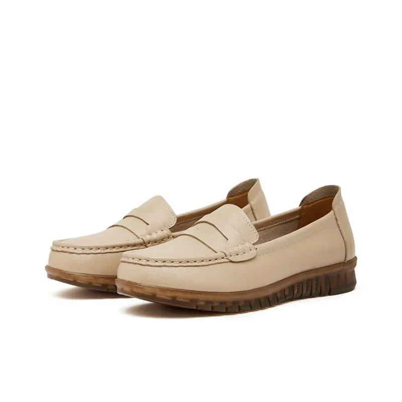 HANG TEN Loafers Women's Red Brown/Apricot/Black-10