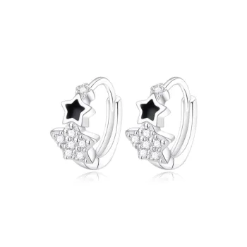 SINCE BEAUTY S999 Silver/zircon Earrings Unisex Silver