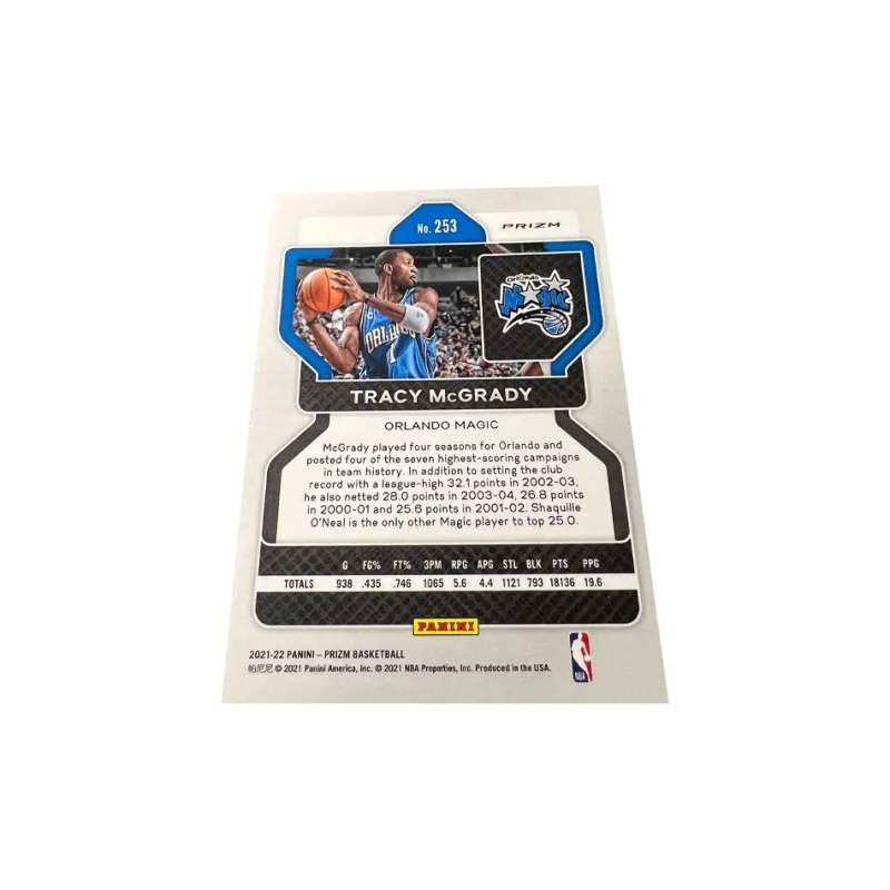 PANINI Magic Tracy McGrady Tricolor Holographic Card High End Player Card Rare Card Sports Cards 1 Pc-1
