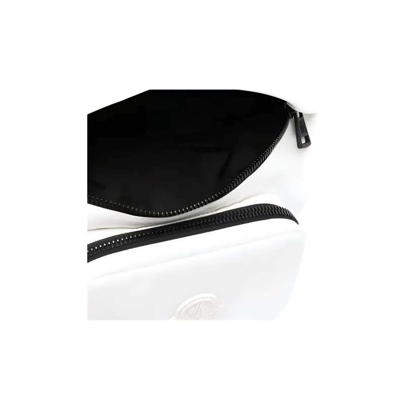 Moncler Durance Fabric With Nylon Sling Bags One Shoulder Crossbody Fanny Pack Regular Men's White-3