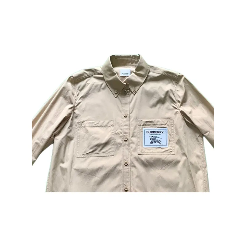 Burberry SS24 Shirt Women's Light Khaki-4