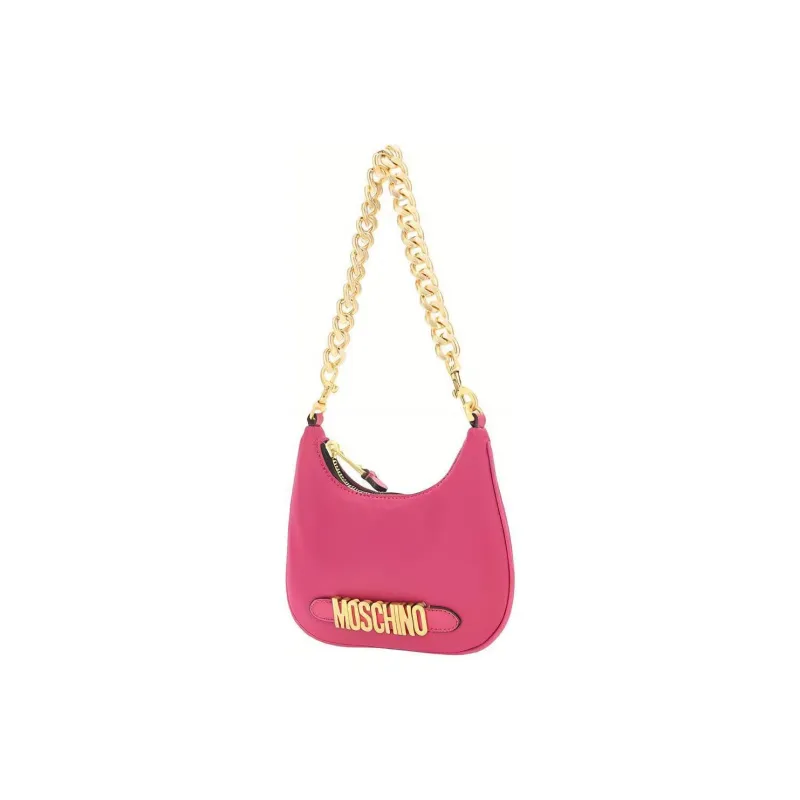 MOSCHINO PU Shoulder Bag Women's Fuchsia-1
