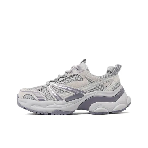 CAMEIDO Cushioning Height Increase Low Top Chunky Sneakers Women's Gray
