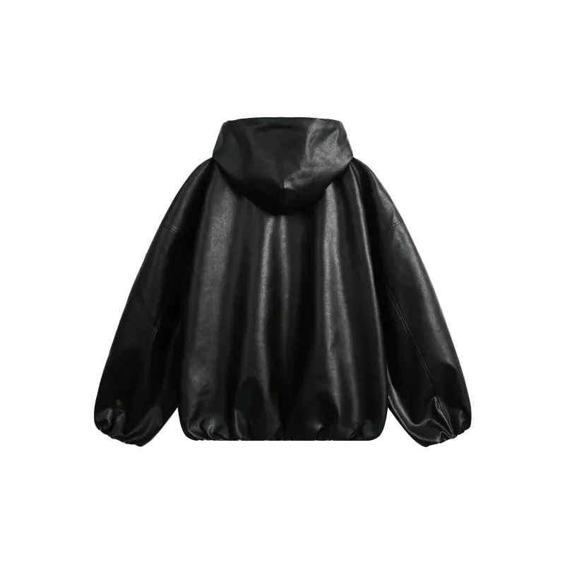 Love Monster Leather Jacket Unisex Black-1