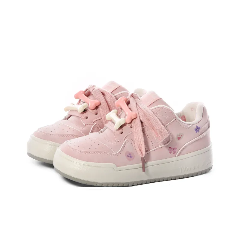 Lovely You Lightweight And Breathable Low Top Skateboard Shoes Women's Pink-26