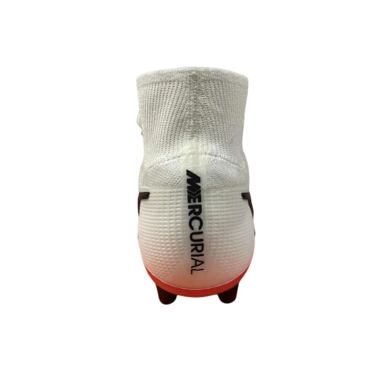 Nike Mercurial Superfly 8 Anti Slip Wear Resistant Soccer Shoes Men's White Black-2