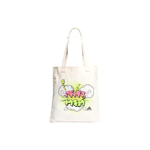 Adidas Cotton Handbag Shoulder Bag Regular Unisex White