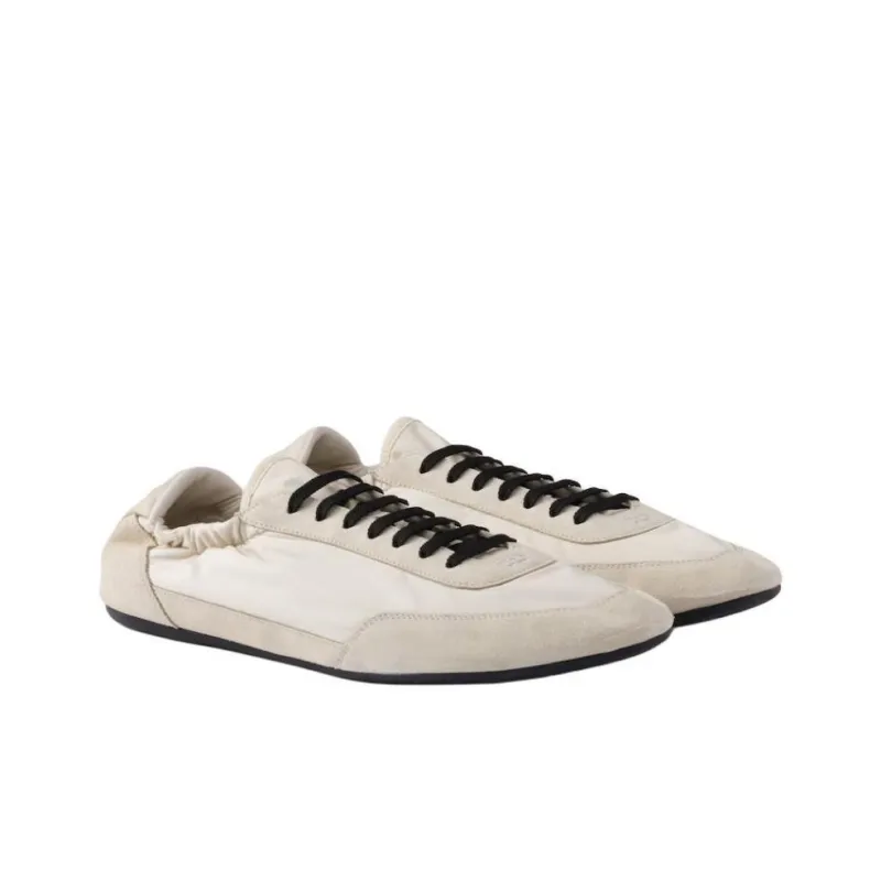 PRADA Collapse Casual Shoes Women's Ivory White-2