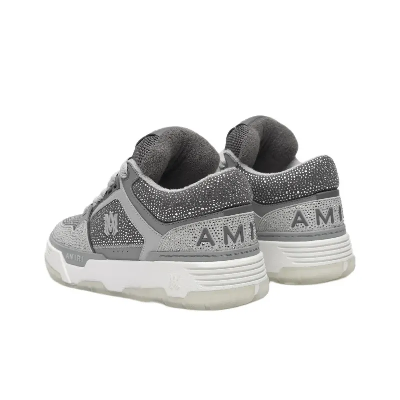 AMIRI MA 1 Low Top Skateboard Shoes Men's Gray-2
