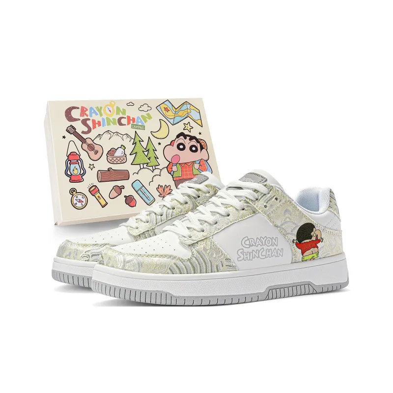 Crayon Shinchan Abrasion Resistant Slip Resistant Low Top Skateboard Shoes-29