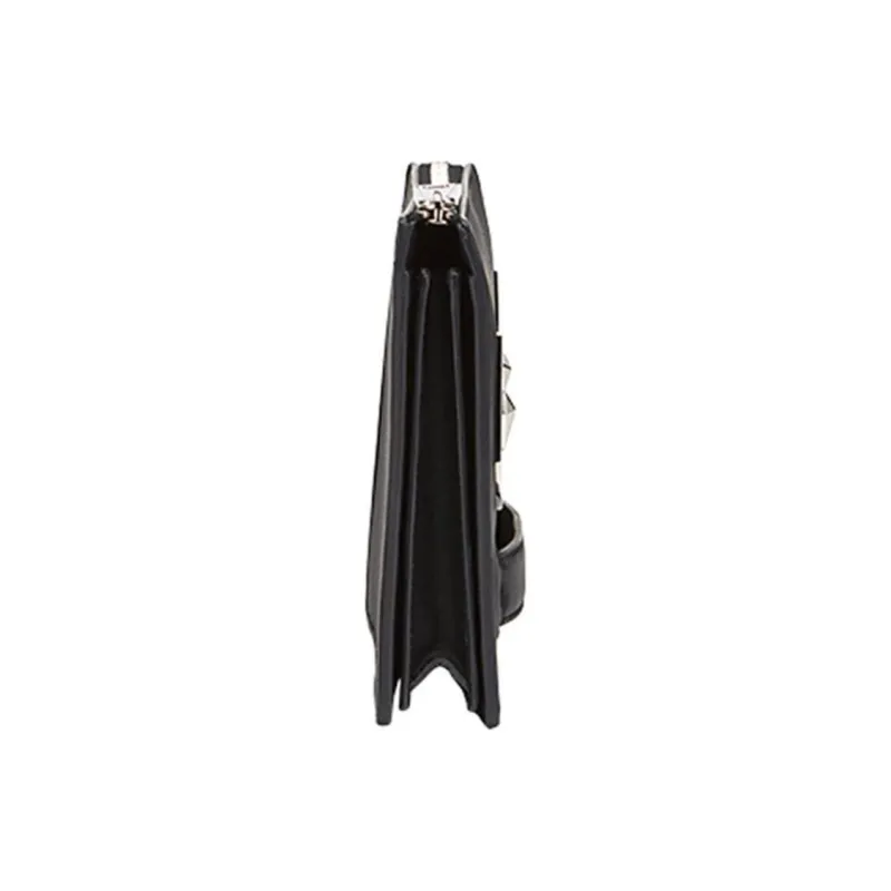 FENDI Cow Leather Clutch Women's Black-3
