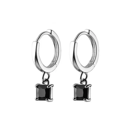 ZWU 925 Silver Needles Earrings Unisex-2