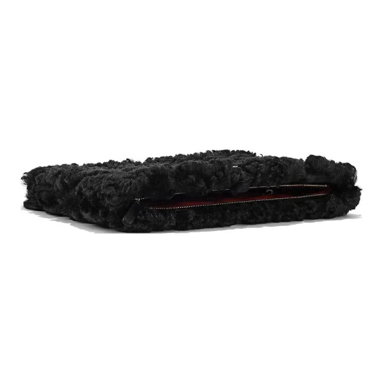 CHANEL 19Bag Double Sided Cashmere Pouch Clutch Women's Black-2