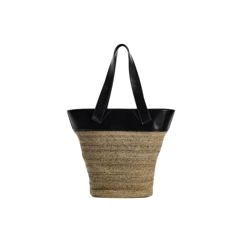 ZARA Polyamide Tote Bag Shopping Bag Shoulder Bags Large Size Women's Black-0