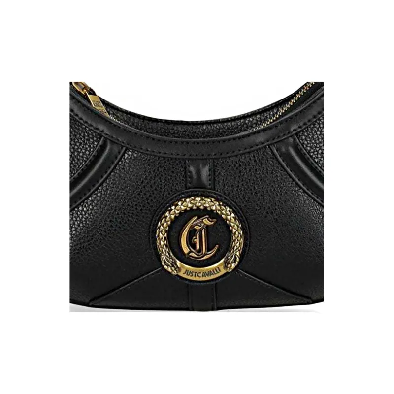 Just Cavalli Polyester Shoulder Bag Handbag Shoulder Bag Women's Black-4