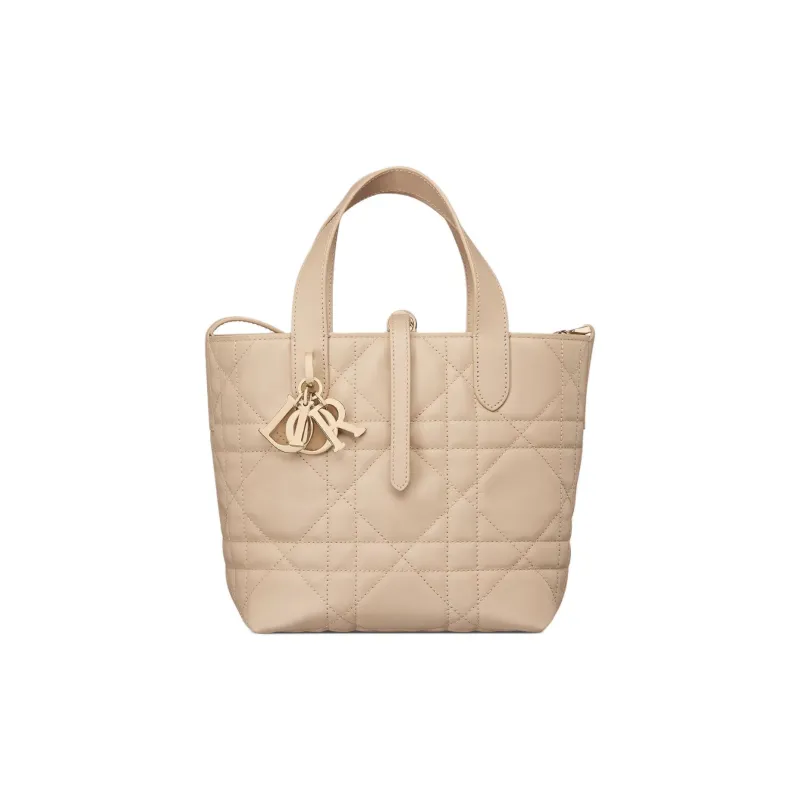 DIOR Toujours Cow Leather Basket Bag, Shoulder Bag, Crossbody Bag, Handbag Small Size Women's Rouge Beige-2