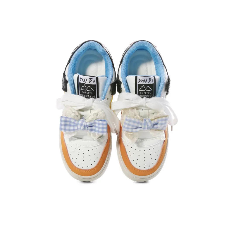 Lovely You Lightweight And Breathable Low Top Skateboard Shoes Women's Orange-9