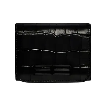 Balenciaga Gossip Calfskin Wallet Mini Women's Black