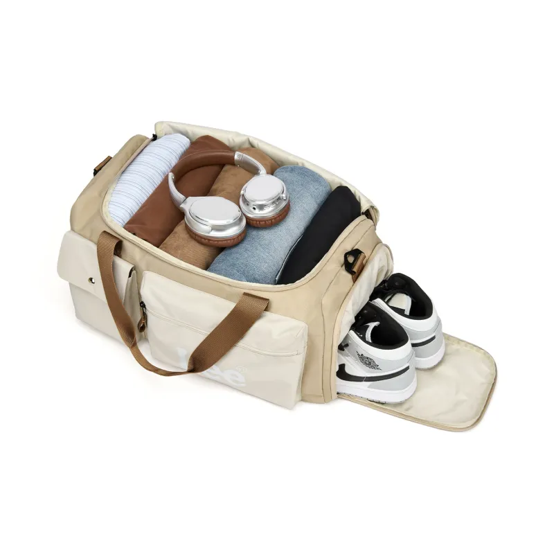 Lee Fabric Multifunction Shoulder Bag, Crossbody Bag, Gym Bag Unisex Khaki-2