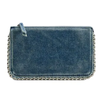 ZARA Cotton Clutches Shoulder Bags Women's Blue