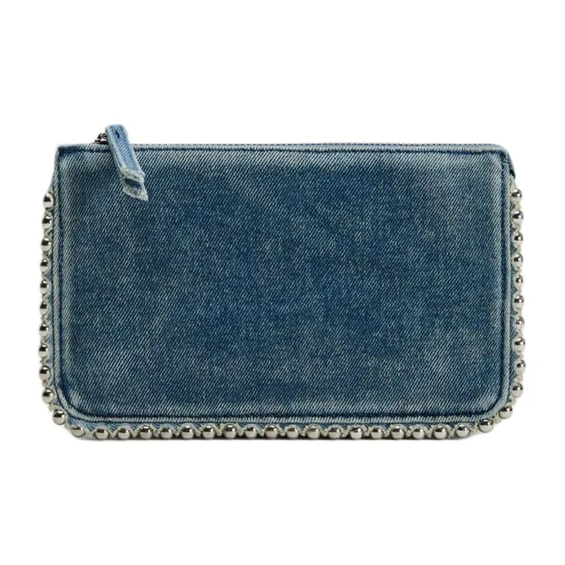 ZARA Cotton Clutches Shoulder Bags Women's Blue-0