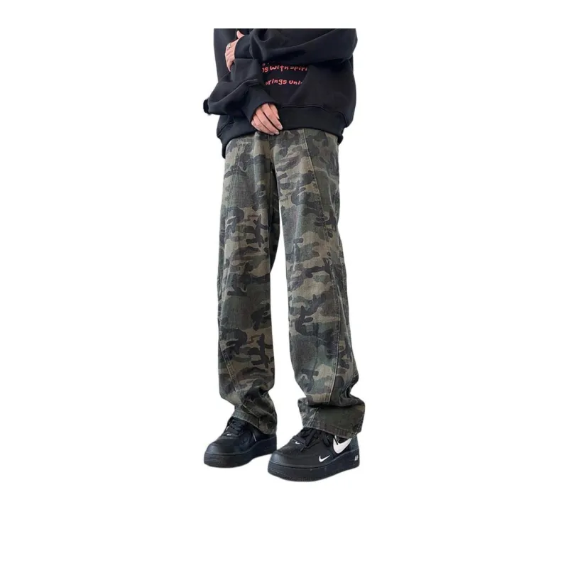 PAINT STAIN Casual Pants Unisex Fashion Camouflage Pants-12