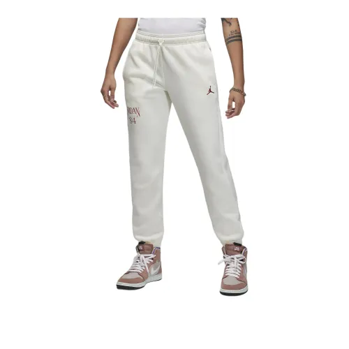 Jordan Brooklyn Fleece Knitted Sports Pants Women's Ivory
