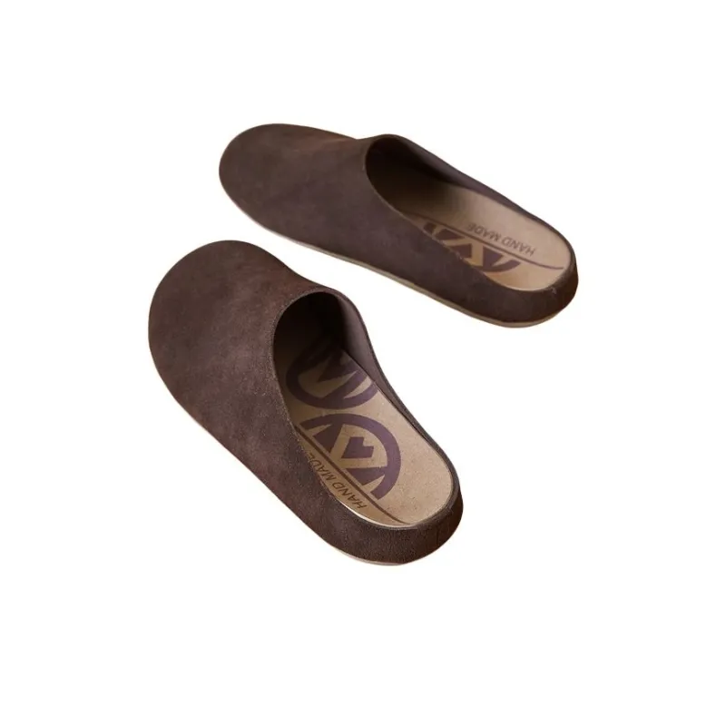 GIGIRYO Rubber Sole Abrasion Resistant Slip Resistant Antibacterial Wrap toe Slippers Women's-9