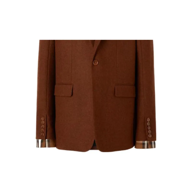 Burberry Check detail Tailored Blazer-4