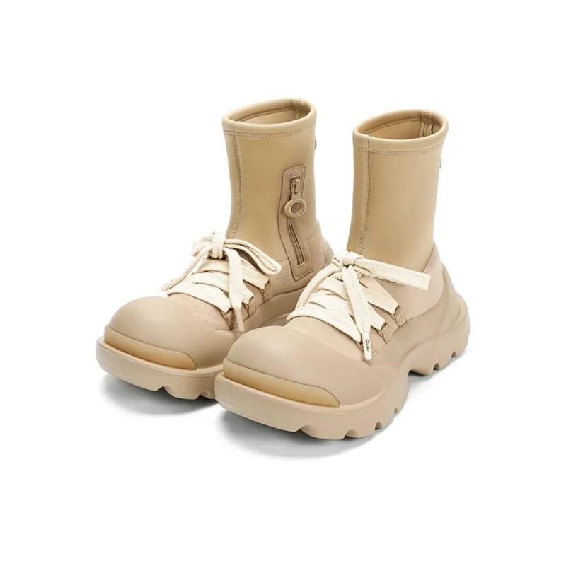 Ouder Snow Casual Shoes Women's High Top Brown-2