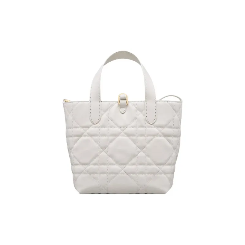 DIOR Toujours Cow Leather Basket Bag, Shoulder Bag, Crossbody Bag, Handbag Trumpets Women's Milk White-1