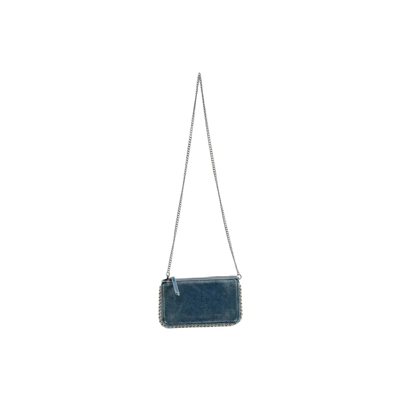 ZARA Cotton Clutches Shoulder Bags Women's Blue-1