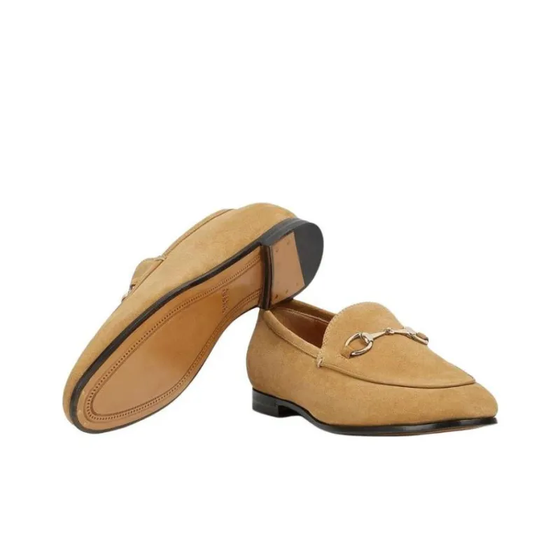 GUCCI Jordaan Loafers Women's Khaki-5