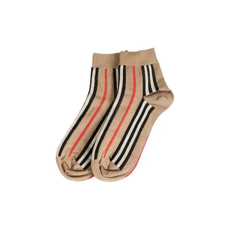 Burberry Icon Stripe Intarsia Ankle Socks 'Archive Beige'-0