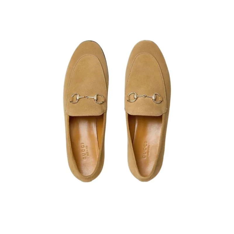 GUCCI Jordaan Loafers Women's Khaki-4