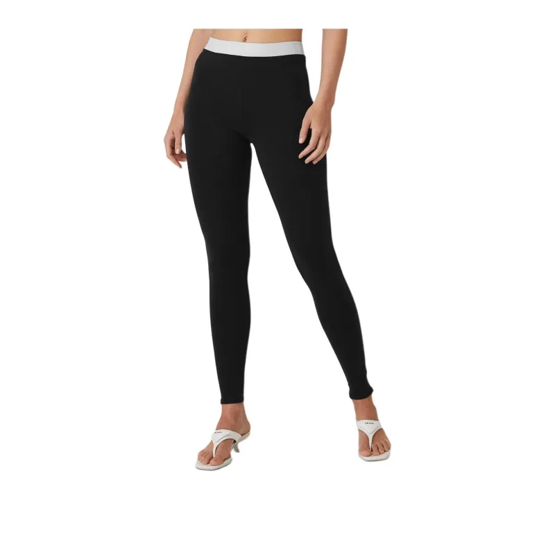 Alo Yoga Leggings Women's Black/White/Black/White-0